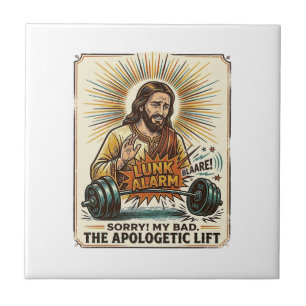 Jesus Dropping Heavy Dumbbell Loudly Gym Lunk Alar Tile