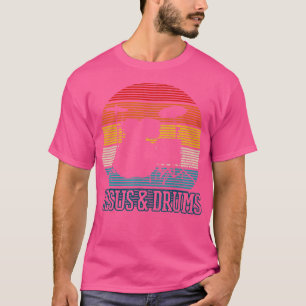 Jesus Drums Vintage Retro Christian Drummer Gift T-Shirt