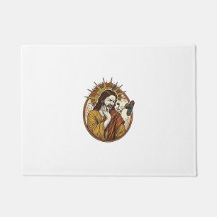 Jesus Earbud Cord Caught Doorknob Ripped Out Gym H Doormat