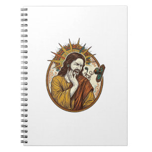 Jesus Earbud Cord Caught Doorknob Ripped Out Gym H Notebook