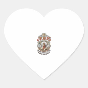 Jesus Early Church Symbol Aesthetic Jesus Early Ch Heart Sticker