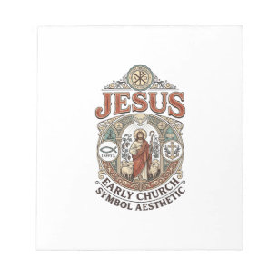 Jesus Early Church Symbol Aesthetic Jesus Early Ch Notepad