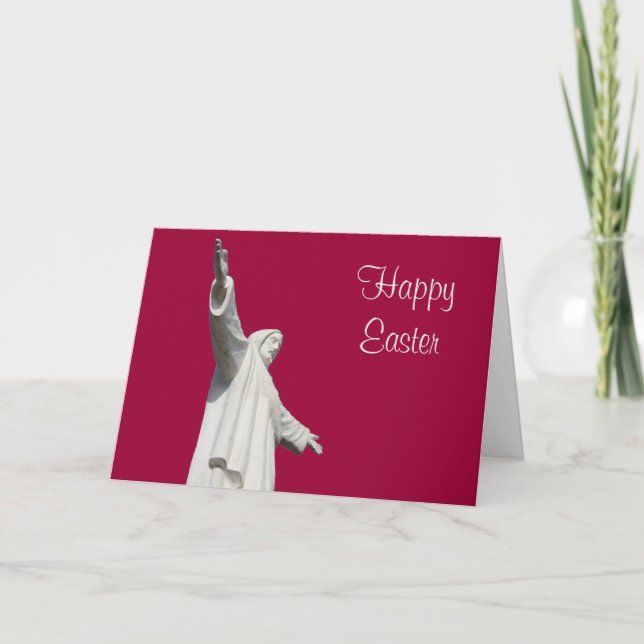 jesus easter red holiday card (Front)