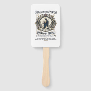 Jesus Electrician Shirt Faith Based Design_1 Hand Fan