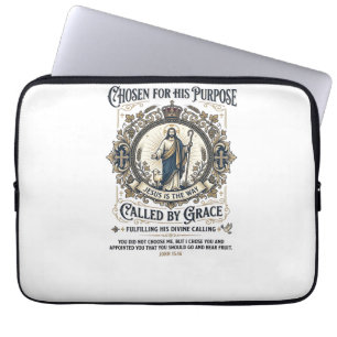 Jesus Electrician Shirt Faith Based Design_1 Laptop Sleeve