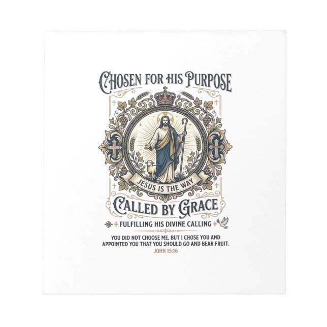 Jesus Electrician Shirt Faith Based Design_1 Notepad (Front)