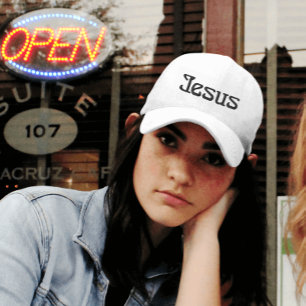 Jesus Embroidered Hat, Basic Flexfit Wool Cap