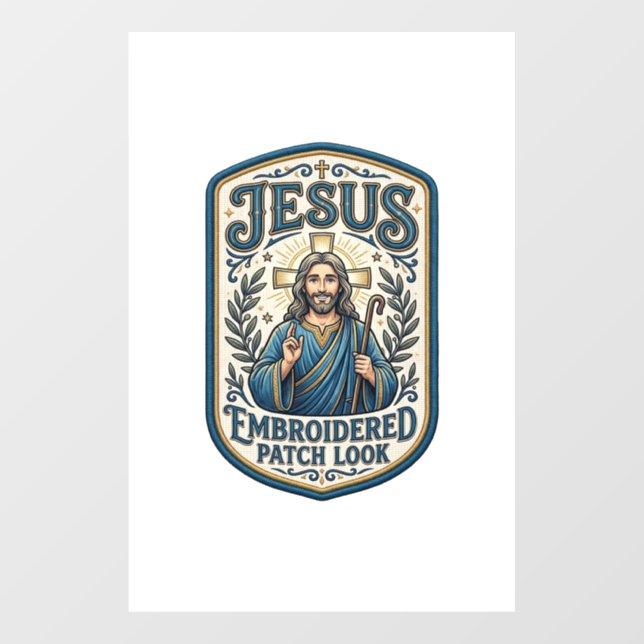 Jesus Embroidered Patch Look Jesus Embroidered Pat (Sheet)