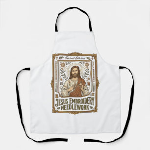Jesus Embroidery Needlework Jesus Embroidery Needl Apron