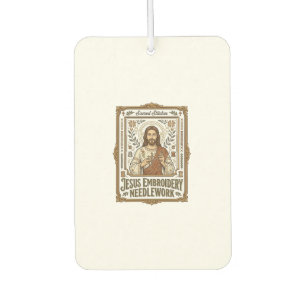 Jesus Embroidery Needlework Jesus Embroidery Needl Car Air Freshener