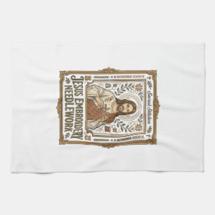Jesus Embroidery Needlework Jesus Embroidery Needl Tea Towel