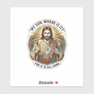 Jesus Empty Broken Beer Mug Bartender Drinking Hum