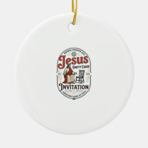 Jesus Empty Chair Invitation Jesus Empty Chair Inv Ceramic Tree Decoration