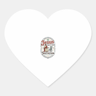Jesus Empty Chair Invitation Jesus Empty Chair Inv Heart Sticker