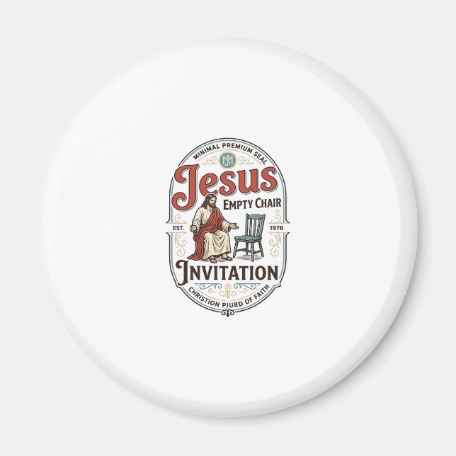 Jesus Empty Chair Invitation Jesus Empty Chair Inv Magnet (Front)
