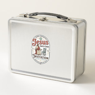 Jesus Empty Chair Invitation Jesus Empty Chair Inv Metal Lunch Box