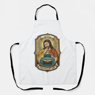 Jesus Empty Printer Paper Tray Office Work Annoyan Apron