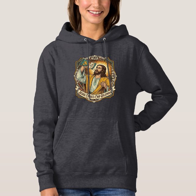 Jesus Empty Tortilla Chip Bag Drunk Munchies Party Hoodie (Front)