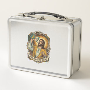 Jesus Empty Tortilla Chip Bag Drunk Munchies Party Metal Lunch Box