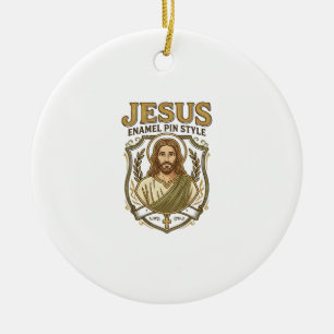 Jesus Enamel Pin Style Jesus Enamel Pin Christian  Ceramic Tree Decoration
