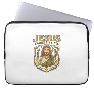 Jesus Enamel Pin Style Jesus Enamel Pin Christian  Laptop Sleeve