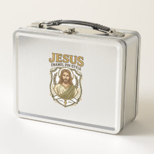 Jesus Enamel Pin Style Jesus Enamel Pin Christian  Metal Lunch Box