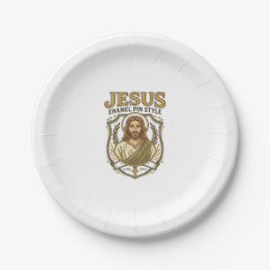 Jesus Enamel Pin Style Jesus Enamel Pin Christian  Paper Plate