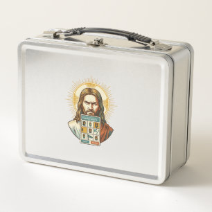 Jesus Endless Captcha Verification Traffic Lights  Metal Lunch Box
