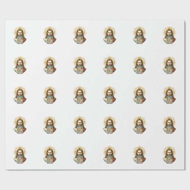 Jesus Endless Captcha Verification Traffic Lights  Wrapping Paper (Flat)