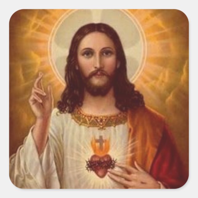 Jesus  Envelope Square Sticker (Front)
