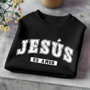 Jesús Es Amor Distressed Christian Spanish T-Shirt