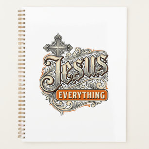 Jesus Everything Vintage Christian Typography Desi Planner