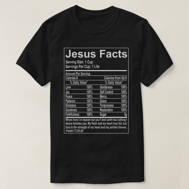 Jesus Facts Religious Studies Catholicism  T-Shirt (Design Front)