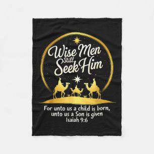 Jesus Faith 3 Kings Vintage Wise Men Still Seek Hi Fleece Blanket