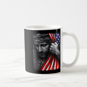 Jesus Faith Cross Crown America Patriotic Heritage Coffee Mug