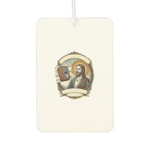 Jesus Fake Laughing Loud Club Cant Hear Party Humo Car Air Freshener