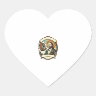 Jesus Fake Laughing Loud Club Cant Hear Party Humo Heart Sticker