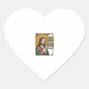 Jesus Fake Verified Checkmark Scam Troll Social Hu Heart Sticker