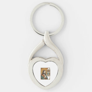 Jesus Fake Verified Checkmark Scam Troll Social Hu Key Ring