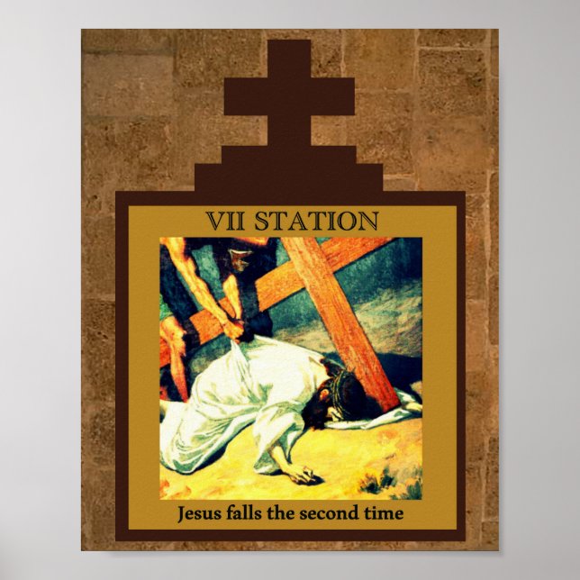 Jesus Falls the Second Time Station 7 Poster (Front)