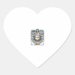 Jesus Family Name Crest Jesus Family Name Crest Ch Heart Sticker