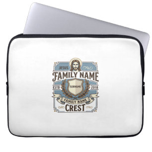 Jesus Family Name Crest Jesus Family Name Crest Ch Laptop Sleeve