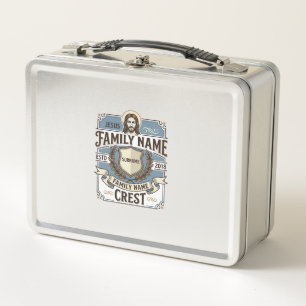Jesus Family Name Crest Jesus Family Name Crest Ch Metal Lunch Box