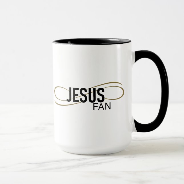 Jesus Fan With Swirl Coffee Mug (Right)