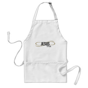 Jesus Fan With Swirl Cooking Apron
