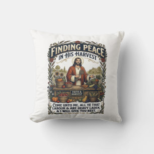 Jesus Farmers Market Handmade Food Graphic Tee Chr Cushion