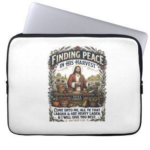 Jesus Farmers Market Handmade Food Graphic Tee Chr Laptop Sleeve