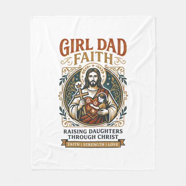Jesus Fatherhood Micro Identities Graphic Tee Chri Fleece Blanket (Front)