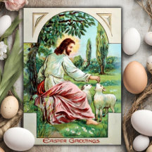 Jesus Feeding The Lambs Custom Christian Easter