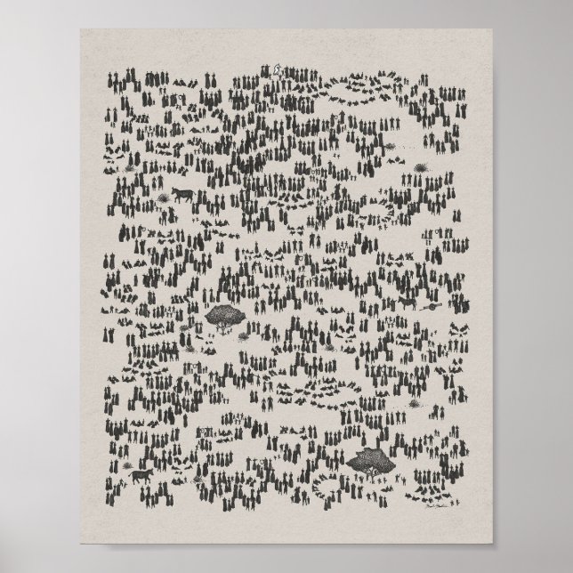 Jesus Feeds the 5000 - God Provides Bible Wall Art (Front)